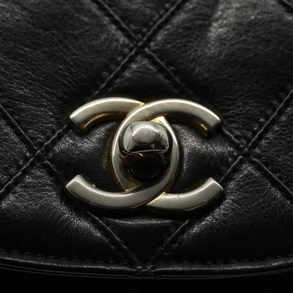 CHANEL Bicolole Chain Waist bag Lamb Skin Black CC Auth ar10853B - Picture 8 of 16